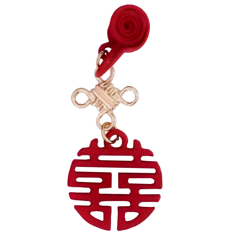 结婚中国风喜字耳环喜庆出片道具