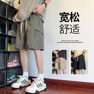 夏季 男士 潮牌外穿休闲运动裤 宽松薄款 子 工装 潮流百搭五分中裤 短裤