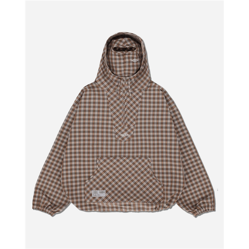 thumbnail for New Japanese vintage pullover with open collar jacket for young men and women plaid double hooded sweatshirt