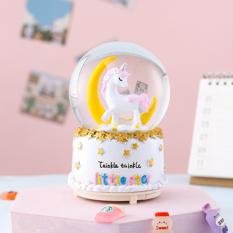 水晶球音乐盒八音盒生日礼物女生闺蜜高级感送女朋友女孩儿童新年