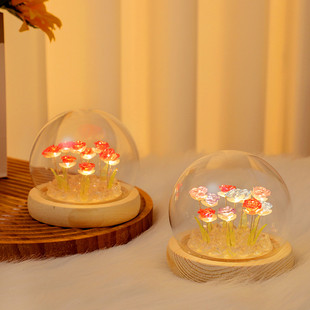 玫瑰花小夜灯手工diy材料花束生日礼物送女生女友情侣高级感小众