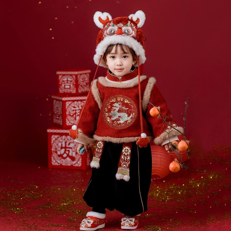 儿童拜年服男童唐装2026新款冬装汉服男宝过年喜庆衣服新年岁套装,童装/婴儿装/亲子装,唐装,淘宝优惠券,粉丝福利购,淘宝优惠卷