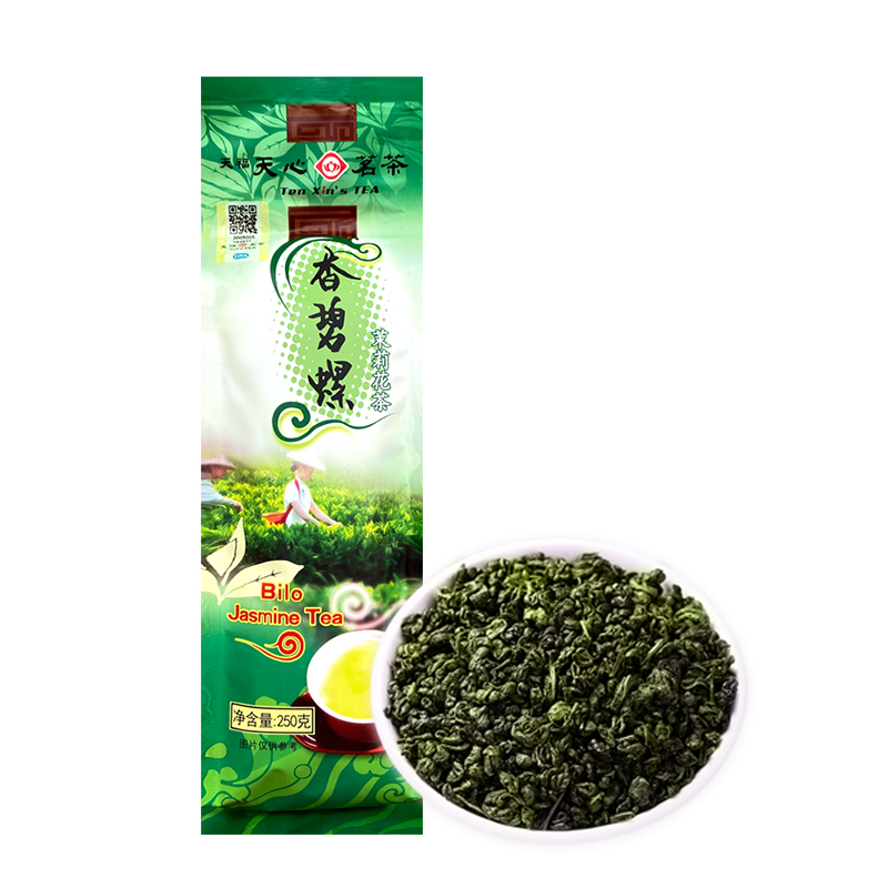 天福天心茉莉花香碧螺袋装250g