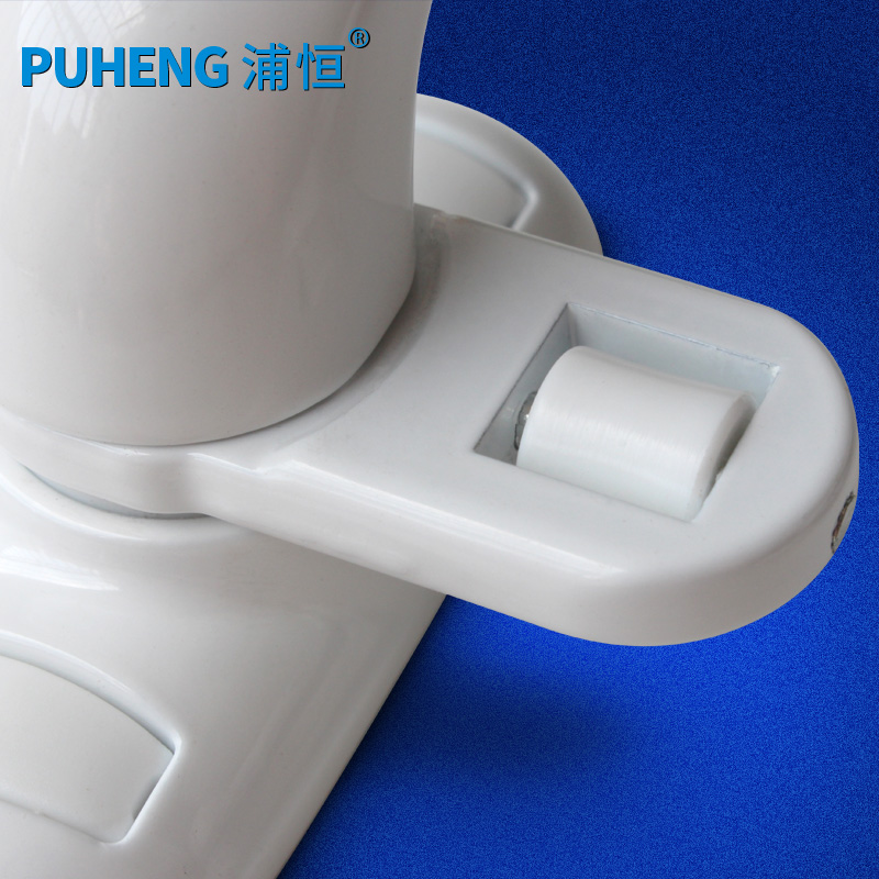 浦恒50型带轮执手白色老式铝合金平开门窗拉手外开窗户把手窗锁扣