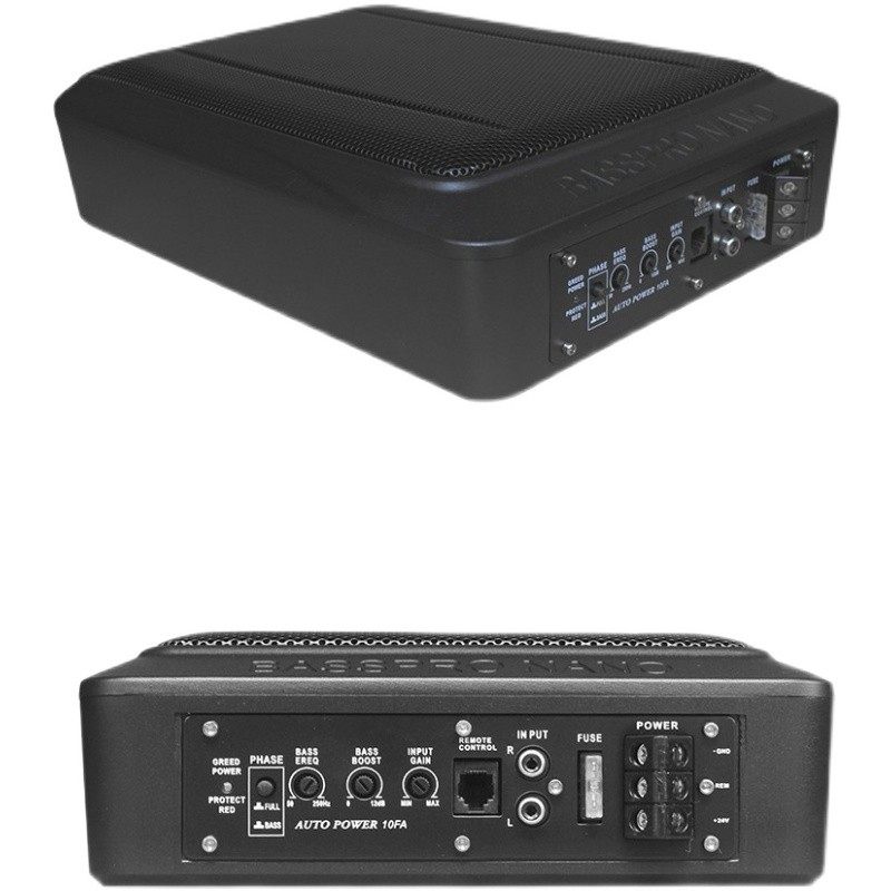 车载重低音音响改装12/24V汽车货车有源超薄座椅炮带功放带蓝牙