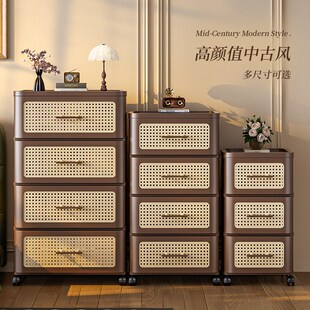 高颜值零食架子置物架小推车客厅收纳箱可移动家用落地储物零食柜