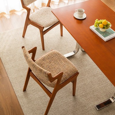 莱陌复古风实木餐椅2025新款椅子家用设计师凳子靠背餐桌椅