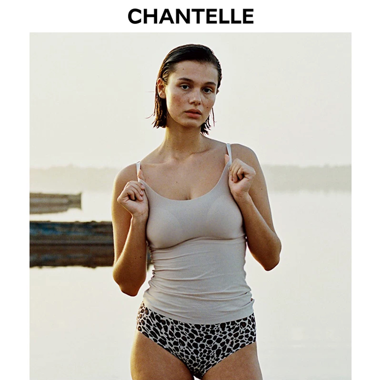 CHANTELLE仙黛尔细肩带带杯打底