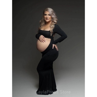 Maternity Dresses For Photo Shoot Sexy Cut Out Front Open Ba