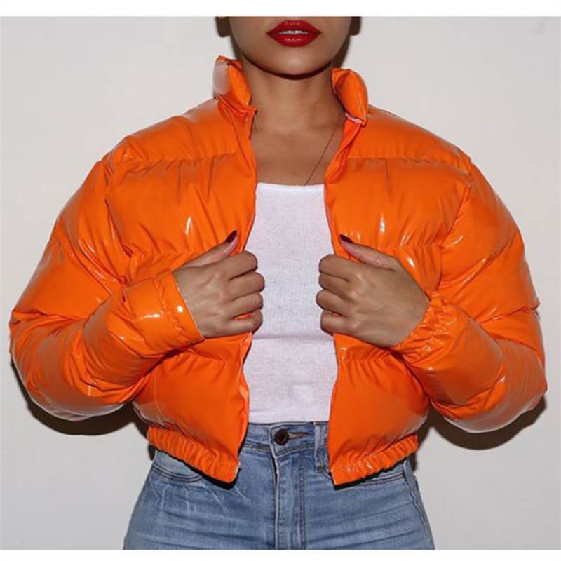 2024New Fashion winter women short cotton jacket ladies coat