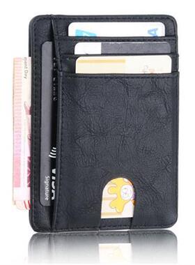Slim RFID Blocking Leather Wallet Credit ID Card Holder Purs