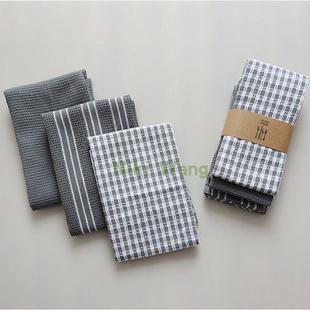 原单茶巾 经典格子 条纹 tea towel set(Set of 3)00