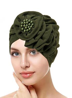 纯色包头帽贴花头巾帽 musslim cap hejab turban hijeb scarfhat