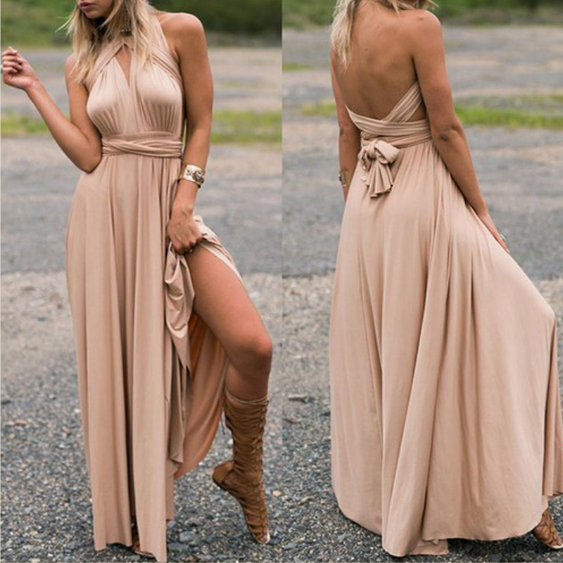 Sexy Long Dress Bridesmaid Formal Multi Way Wrap Convertible