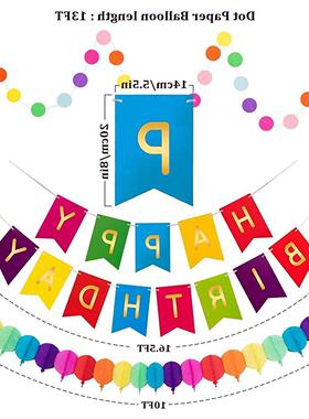 Colorful birthday party decoration set shopping mall window