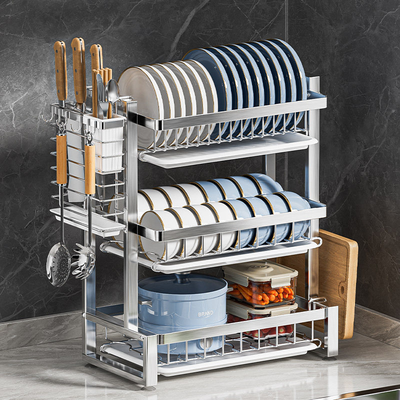 厨房置物架碗盘碗碟收纳架家用多功能放碗架碗柜碗筷收纳盒沥水架,厨房/烹饪用具,碗架,淘宝优惠券,粉丝福利购,淘宝优惠卷