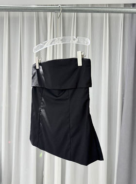 MBS.欧洲站新款英伦风南油高端辣妹无袖抹胸上衣收腰显瘦时髦背心