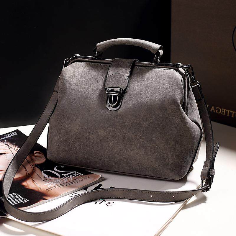 耐磨大容量休闲医生包包包酒红包时尚手提单肩斜挎复古2018欧美新