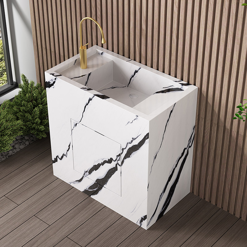 岛台式岩板立柱盆洗脸盆民宿酒店一体洗手台户外庭院操作台洗手盆,家装主材,盆、台一体成型式台盆,淘宝优惠券,粉丝福利购,淘宝优惠卷