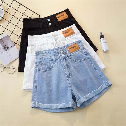 S-4XL summer women shorts jeans plus size ladies denim pants