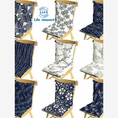 连体椅垫绒布印花一体靠