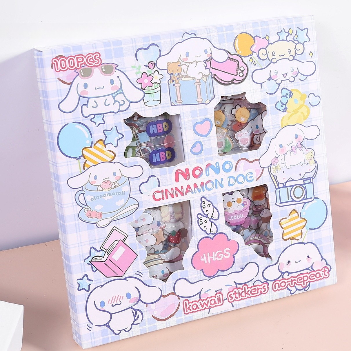 大耳狗100张素材手账贴纸