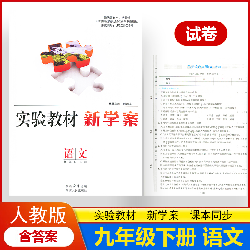 2025新版实验教材新学案9九年级下册语文配人教版部编版（配送试卷含答案）初中初三下学期语文九年级下册教辅同步配套练习册