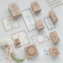 饰印画 轻复古手帐DIY拼贴打底素材装 陌墨木质印章 浮光印记系列