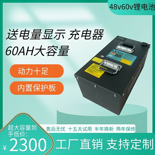 携成48v60v60A电动车锂电池全新