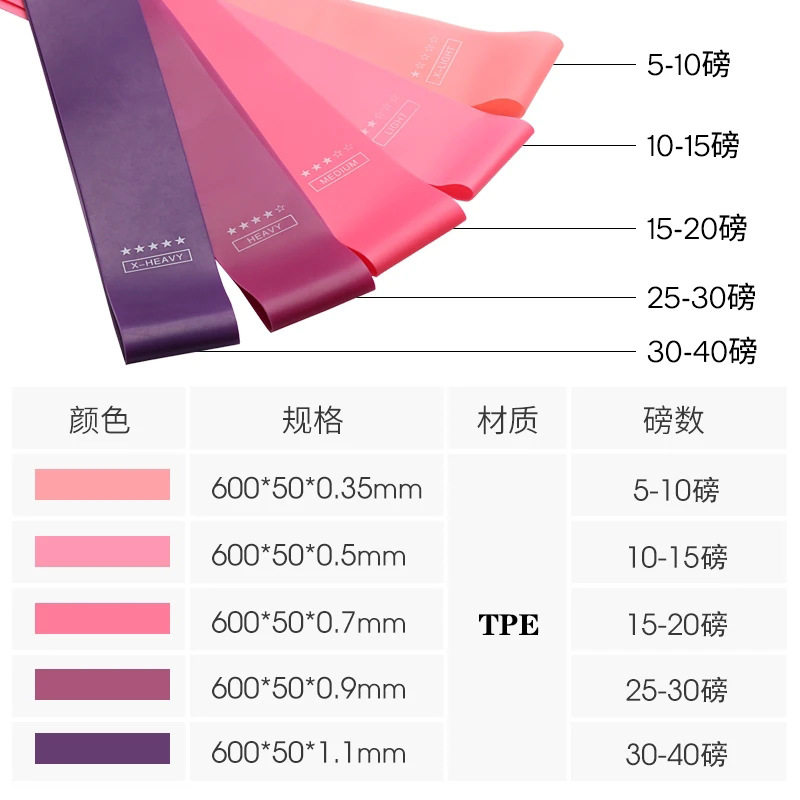 开肩开背弹力带健身女阻力带臀部翘臀弹力圈瘦手臂瘦腿瑜伽拉力带