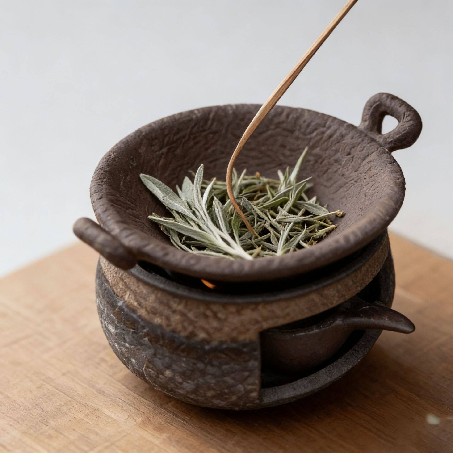 鼠尾草燃烧炉蜡烛香薰炉温茶醒茶暖茶加热保温茶道煮茶陶瓷烤茶炉