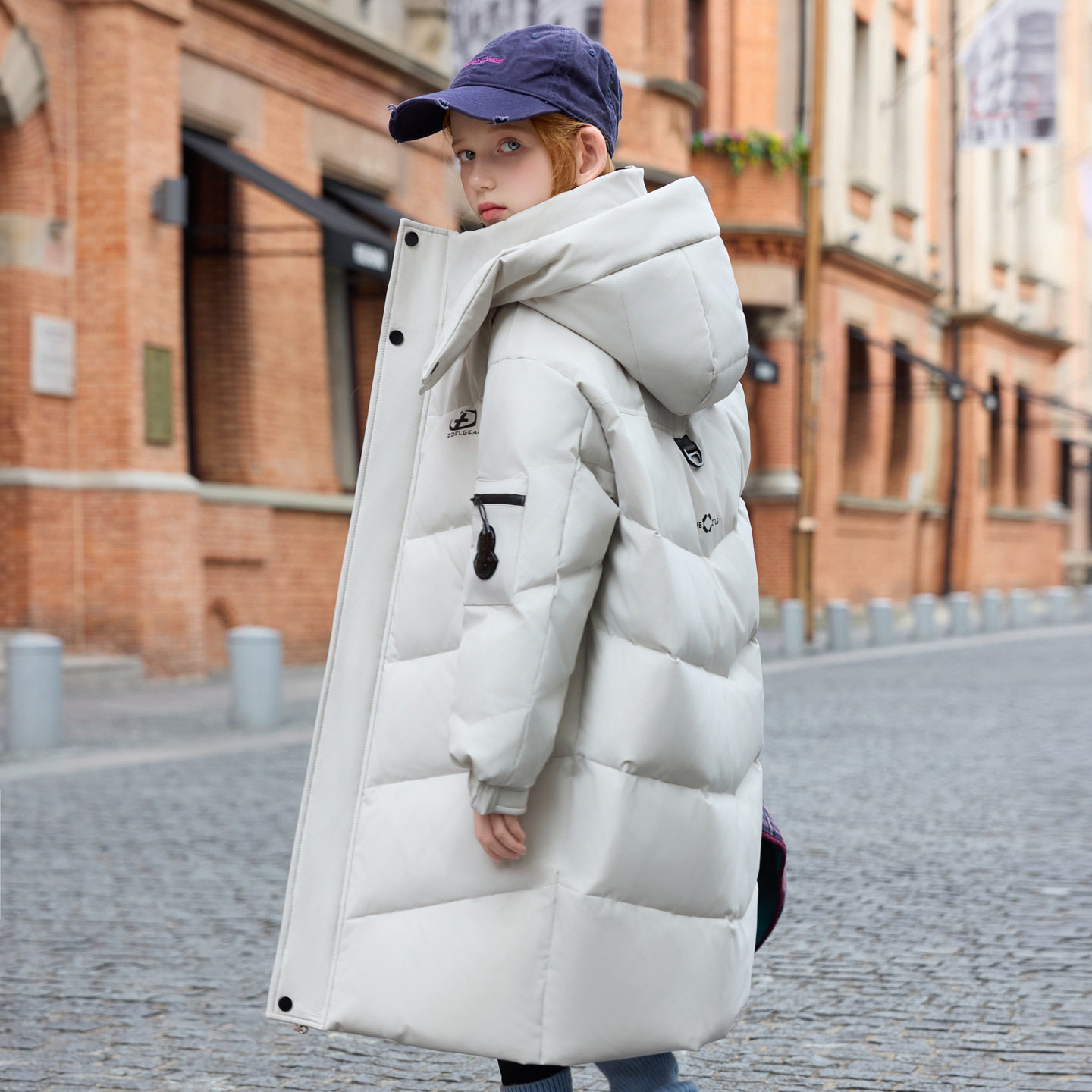 女童羽绒服中长款儿童加厚白鸭绒冬装2025新款韩版洋气中大童外套