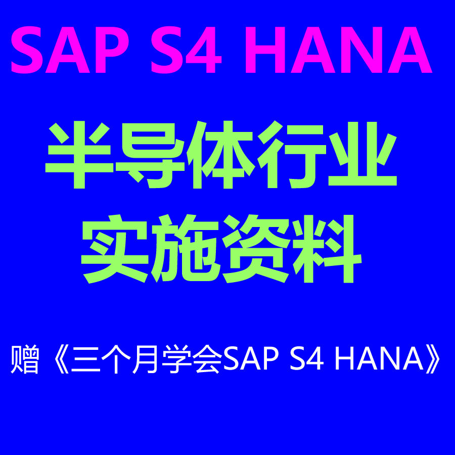 2023年5月上线半导体SAPS4HANA项目资料调研蓝图流程图配置专题