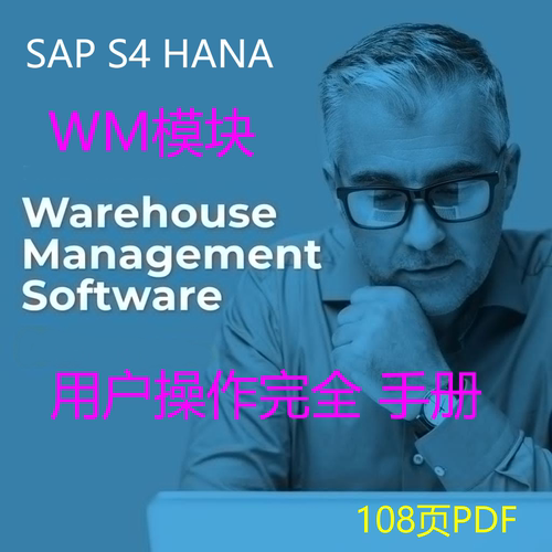 SAP S4 HANA WM完全用户操作手册 108页 PDF 前台业务 图文并茂