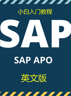 SAP APO 小白入门教程 英语版 单个PDF 图文并茂 初学者 初级顾问