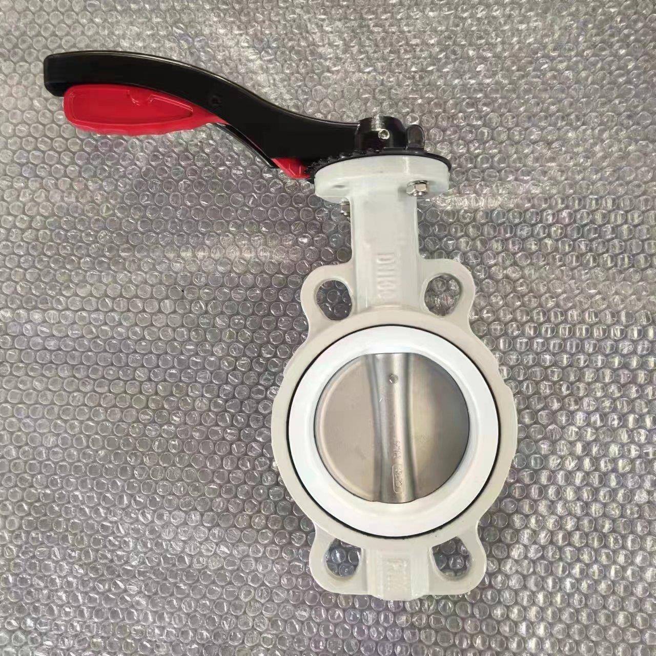 铝合金手柄对夹蝶阀铝手柄四氟软密封对夹式厂家天津LD71F-10S