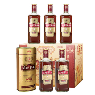 古越龙山绍兴黄酒中央库藏金八年花雕酒500ml*6瓶整箱装半干型