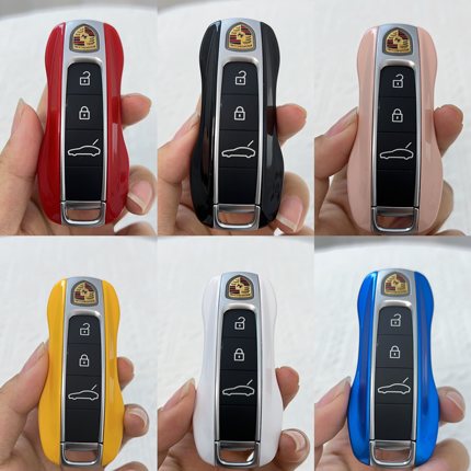 适用于保时捷新卡宴钥匙包Macan壳帕拉梅拉718车扣911Taycan992套