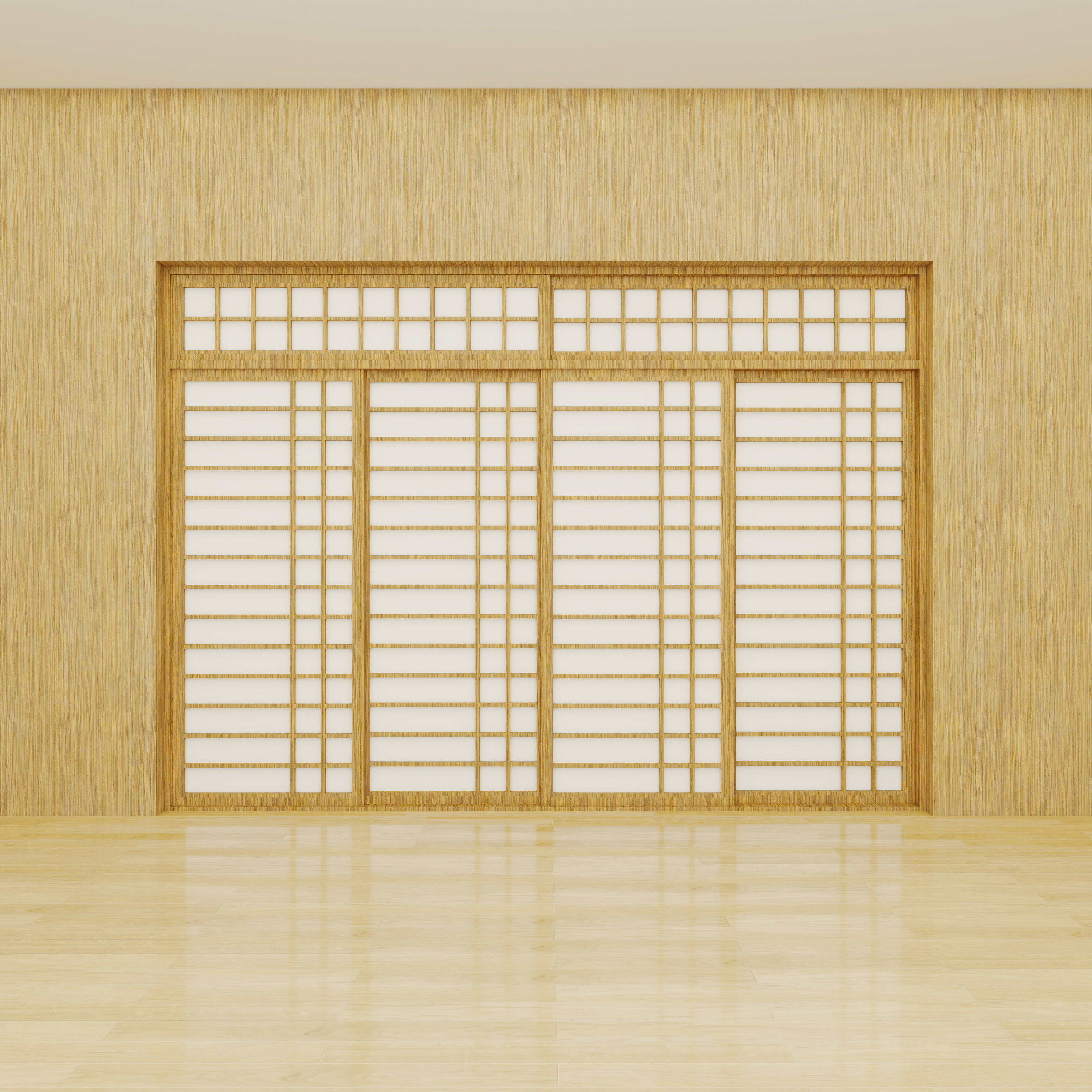 日式实木隔断玻璃门推拉门定制隔断门可折叠