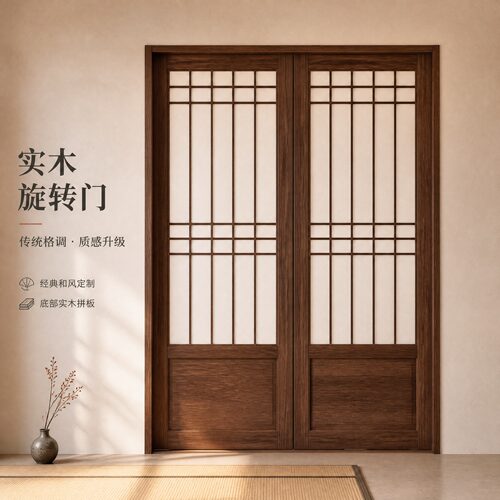 定制实木旋转门全国上门安装