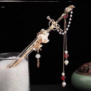 古装汉服簪子新中式流苏长剑仙气可拔剑古风霸气超仙中剑发簪发饰