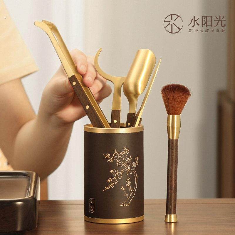高端茶道六君子套装功夫茶泡茶工具茶台用品大全茶桌摆件茶具配件