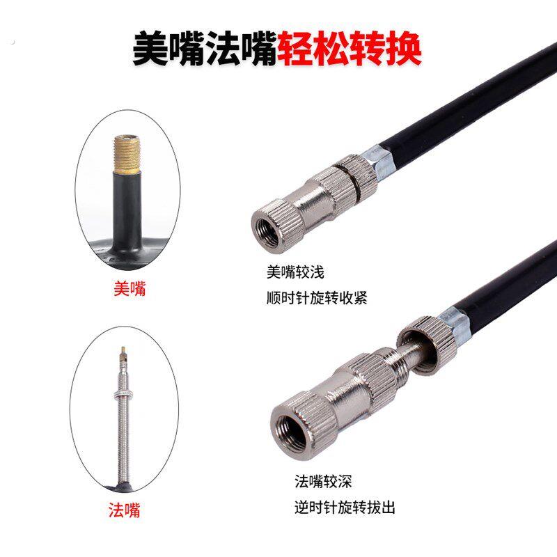 洛克豹山地自行车打气筒 美法嘴家用多功能前叉后胆轮胎打气装备