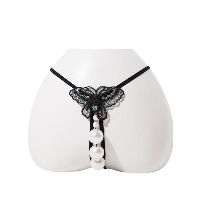 珍珠内裤插阴大码入体加大一颗蕾丝性感丁字裤t优质大颗粒项链带