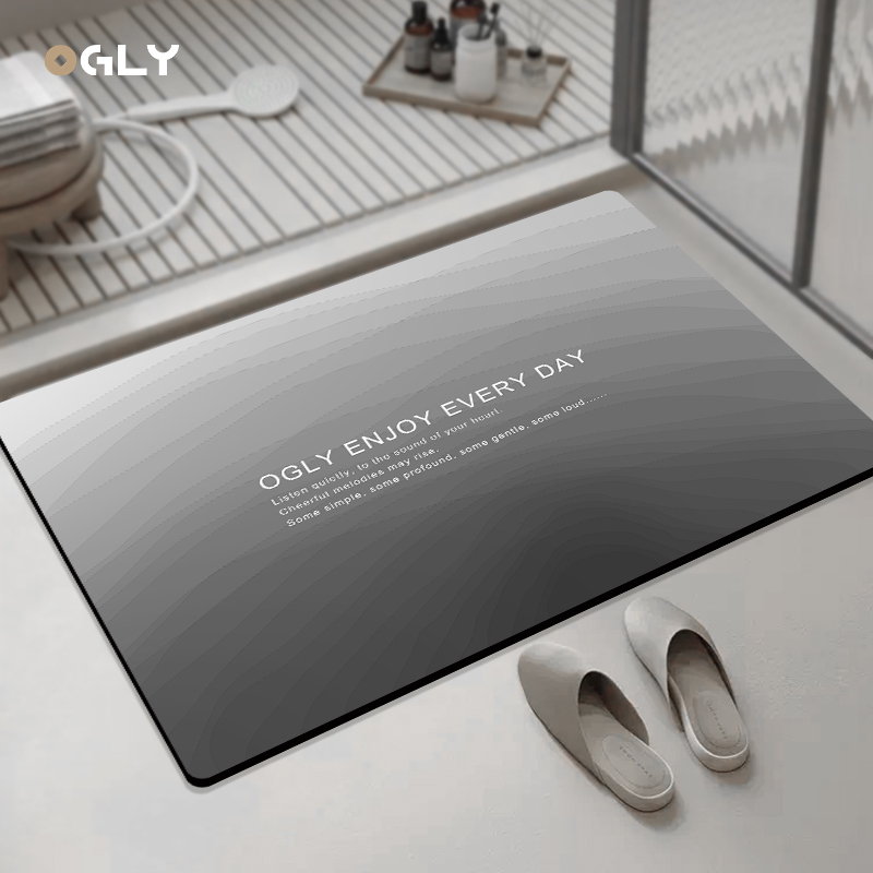 OGLY硅藻泥新中式浴室吸水地垫