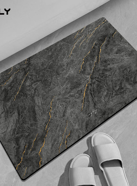 OGLY高端加厚浴室地垫硅藻泥吸水垫子卫生间脚垫软垫浴室地垫防滑