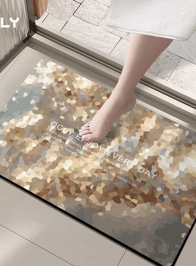 OGLY硅藻泥浴室地垫吸水防滑垫轻奢高级感家用脚垫厕所吸水软垫子