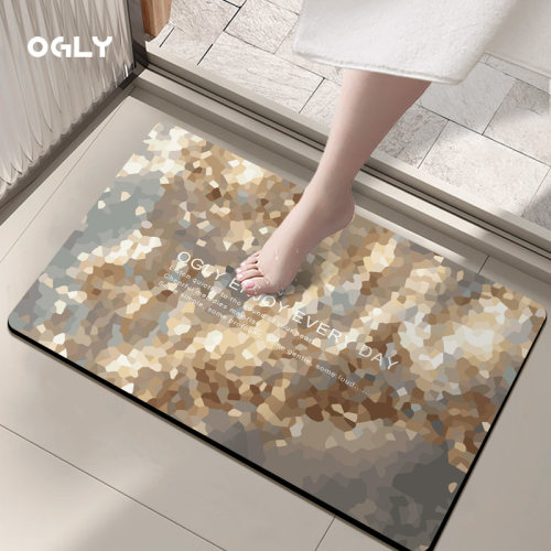 OGLY硅藻泥北欧ins浴室防滑垫