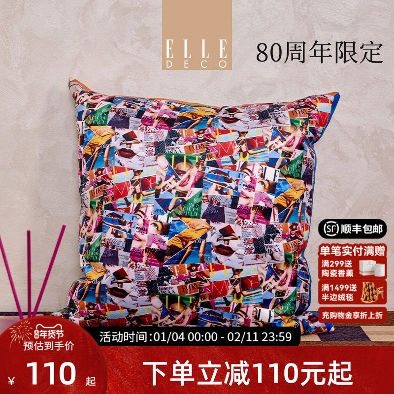 ELLE DECO 80周年限定抱枕轻奢高级感客厅沙发靠枕飘窗坐垫靠垫,居家布艺,靠垫/抱枕,淘宝优惠券,粉丝福利购,淘宝优惠卷