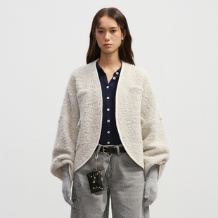 Howwell 双面雾感廓形简约通勤羊毛呢外套 25AW